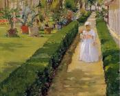 威廉梅里特查斯 - Child on a Garden Walk